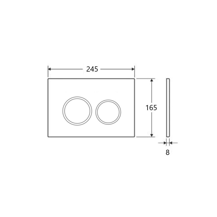 Access Plate Round Button Black