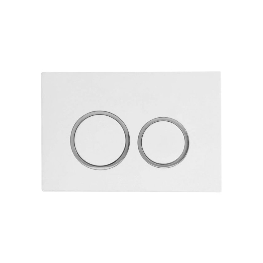 Access Plate Round Button White