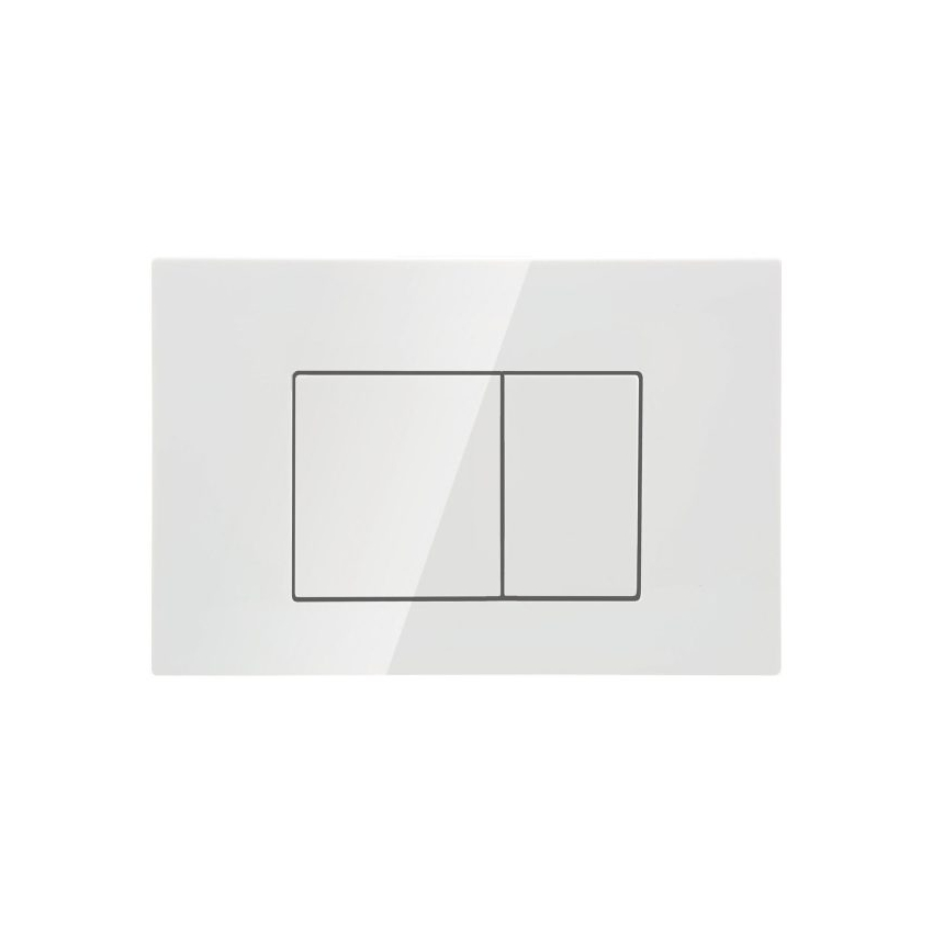 Access Plate Square Button White