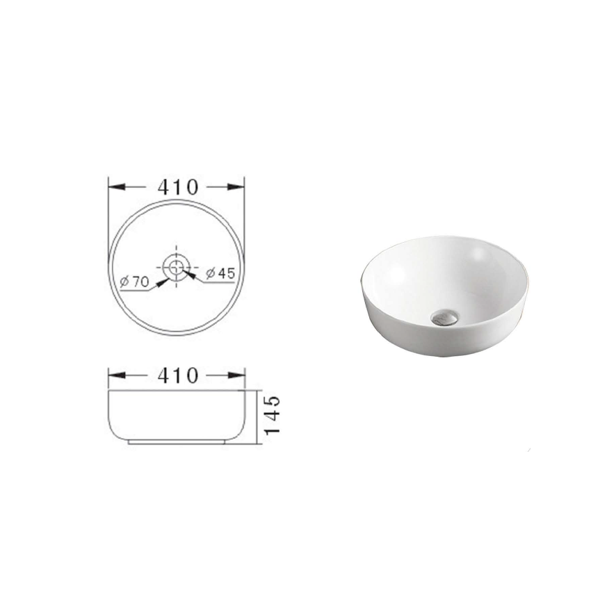 Cora Countertop Artbasin 410 x 410 x 145mm