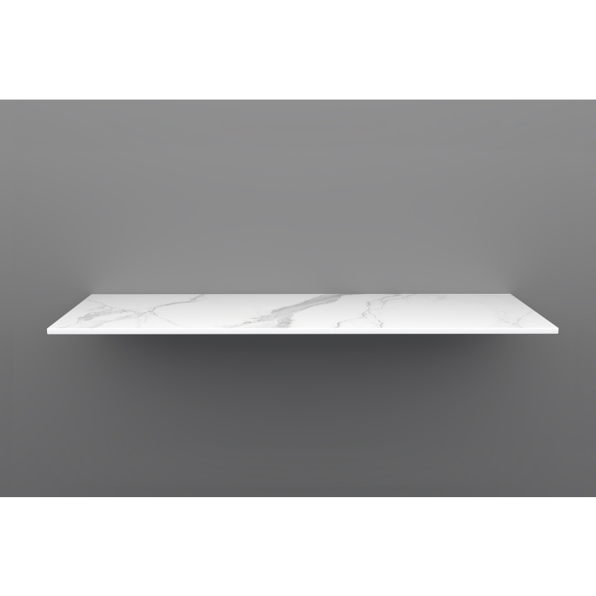1200mm Narrow White Marble Look Sintered Stone Top Matte Finish Benchtop
