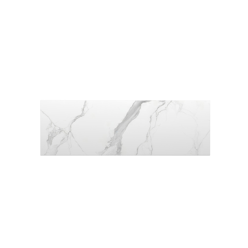 1200mm Narrow White Marble Look Sintered Stone Top Matte Finish Benchtop
