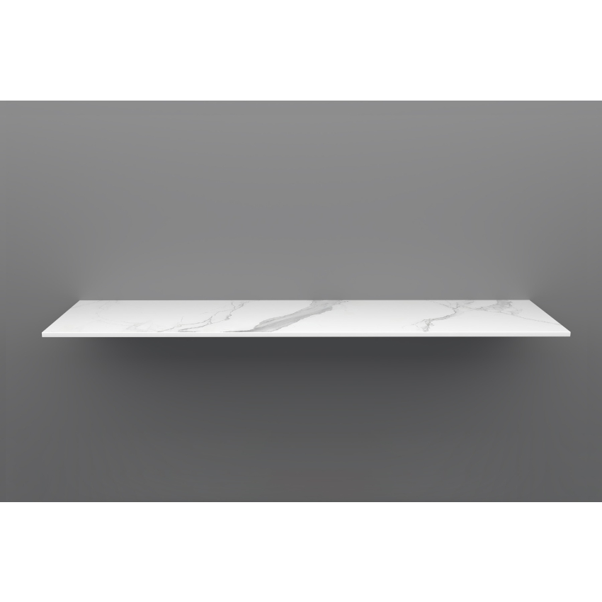 1500mm Narrow White Marble Look Sintered Stone Top Matte Finish Benchtop