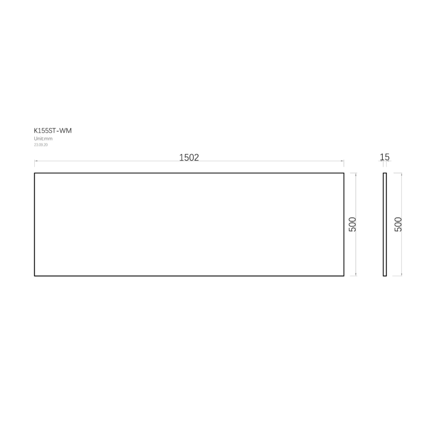 1500mm White Marble Look Sintered Stone Top Matte Finish Benchtop