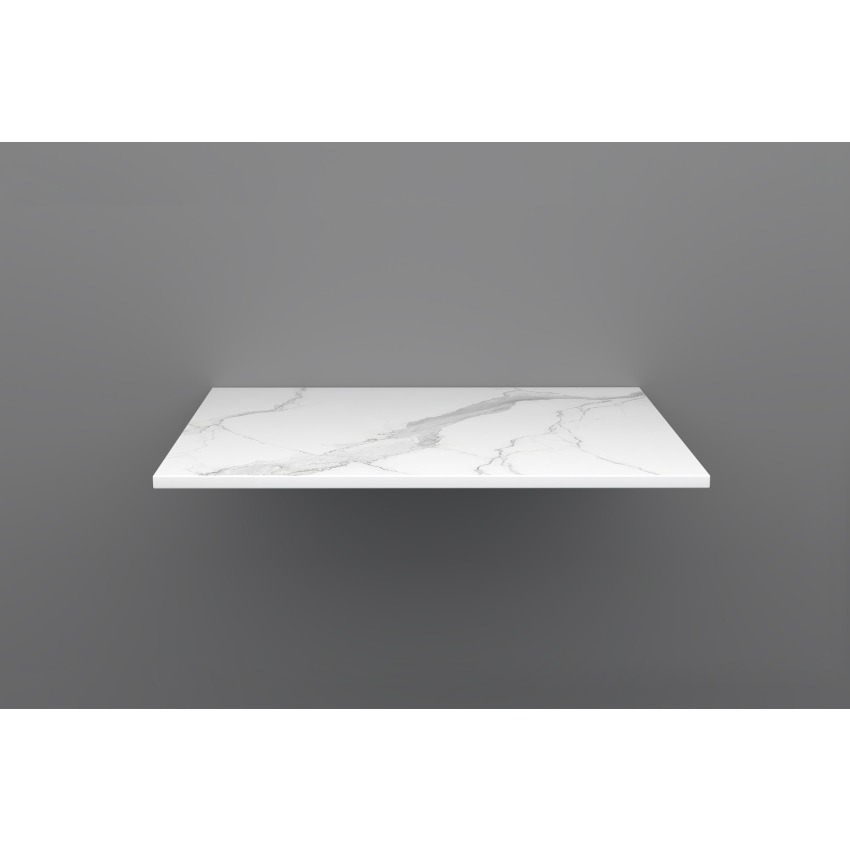 600mm White Marble Look Sintered Stone Top Matte Finish Benchtop