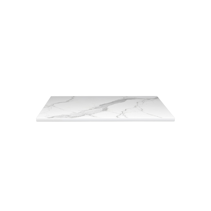 600mm White Marble Look Sintered Stone Top Matte Finish Benchtop