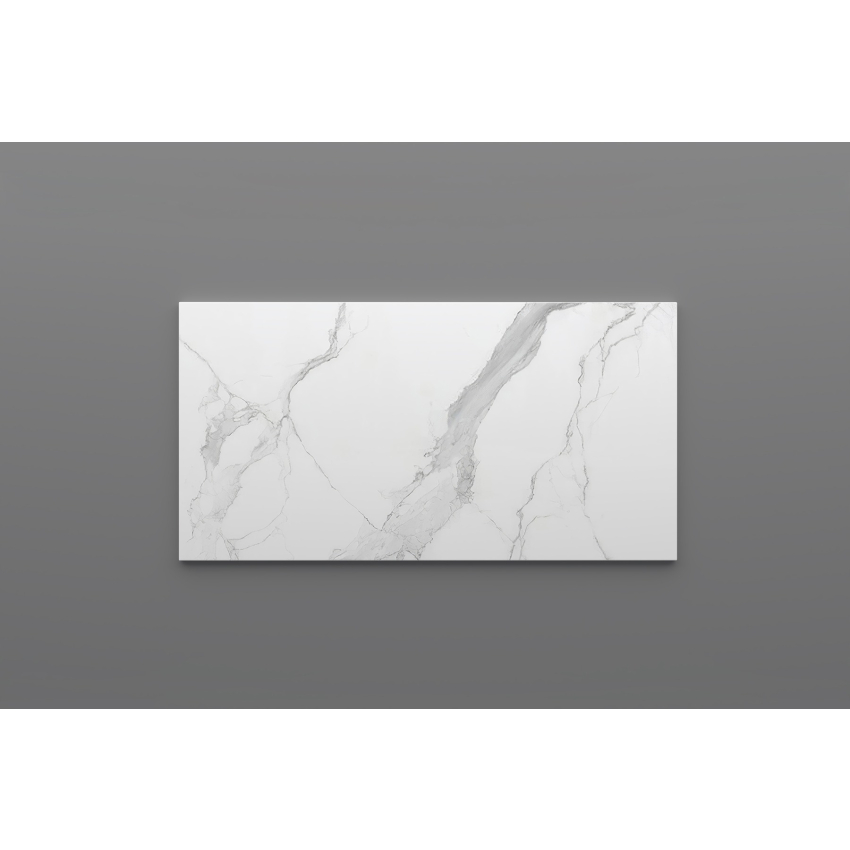 750mm Narrow White Marble Look Sintered Stone Top Matte Finish Benchtop