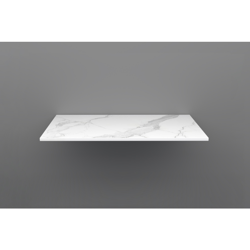 750mm White Marble Look Sintered Stone Top Matte Finish Benchtop