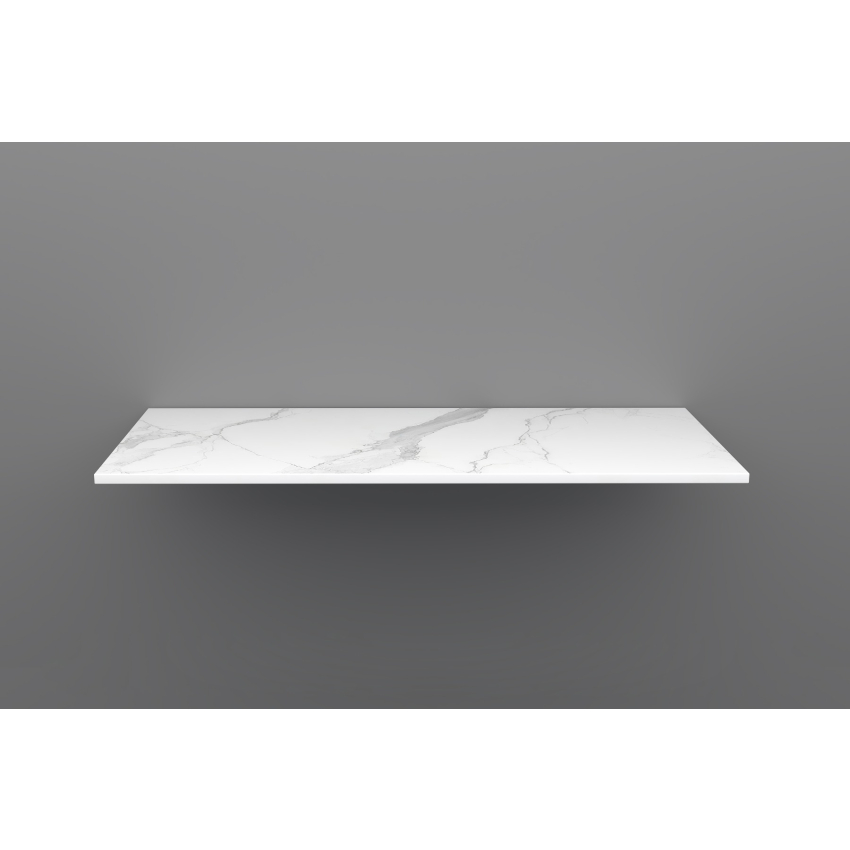900mm Narrow White Marble Look Sintered Stone Top Matte Finish Benchtop