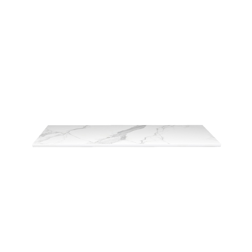 900mm Narrow White Marble Look Sintered Stone Top Matte Finish Benchtop