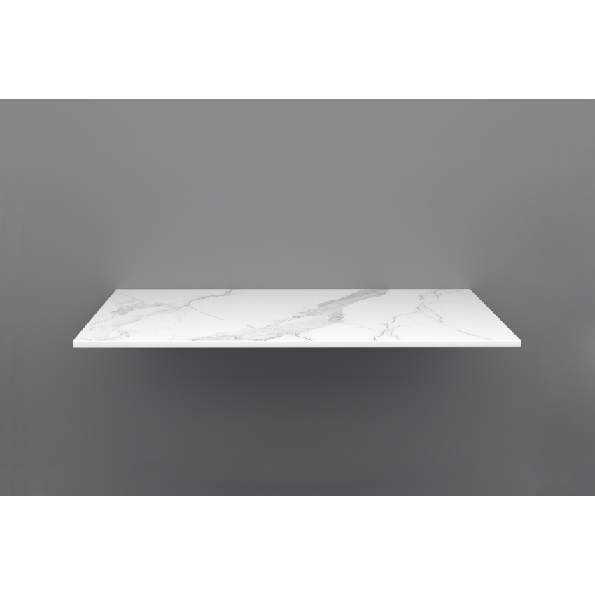 900mm White Marble Look Sintered Stone Top Matte Finish Benchtop