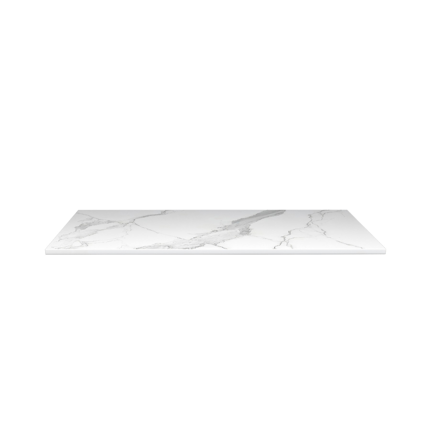 900mm White Marble Look Sintered Stone Top Matte Finish Benchtop