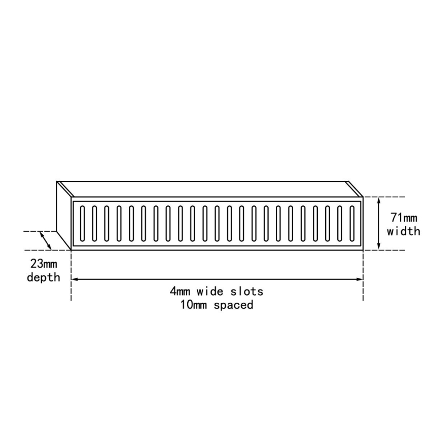 300-5600mm Lauxes Aluminium Midnight Floor Grate Drain Any Size Indoor