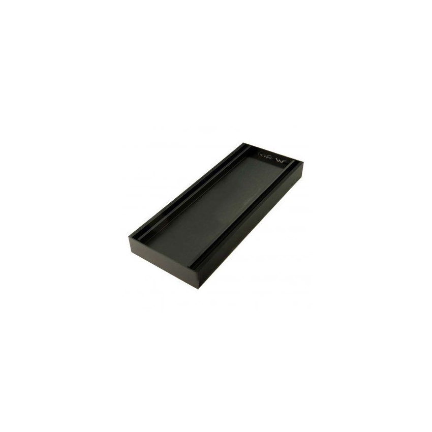 300-5600mm Lauxes Black Aluminium Slimline Tile Insert Floor Grate Drain Any Size Indoor