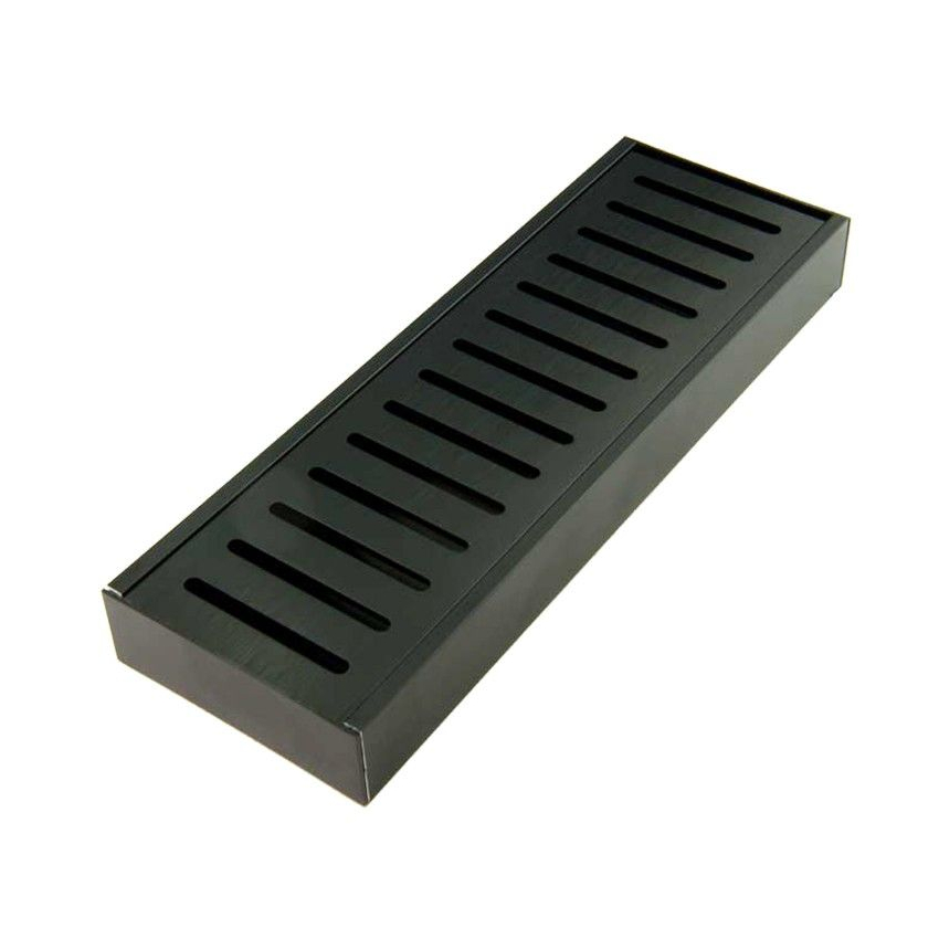 300*100*26mm Lauxes 'Celleni' Aluminium Midnight Wide Floor Grate Black