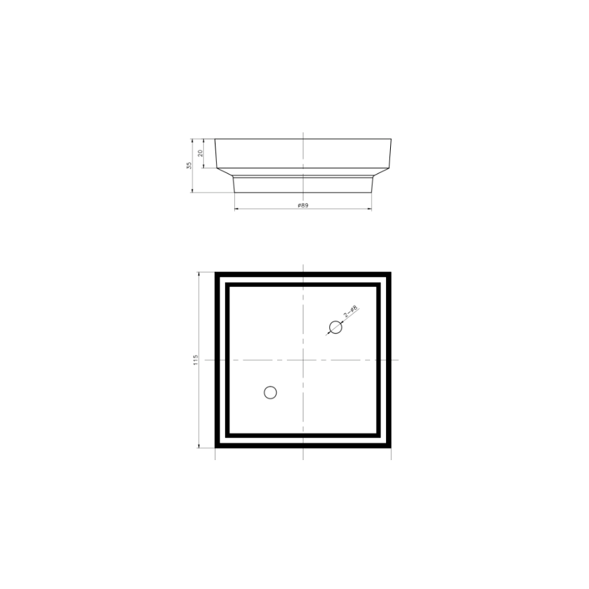 115*115*35mm Gold Smart Tile Insert Floor Waste Shower Grate Drain(88mm outlet)