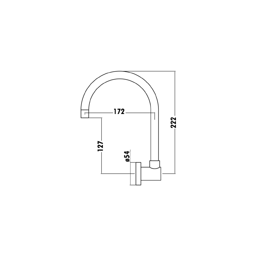 Wall Swivel Outlet Chrome