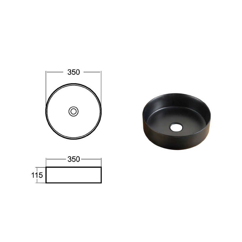 Otus Countertop Artbasin 335 x 335 x 120 mm