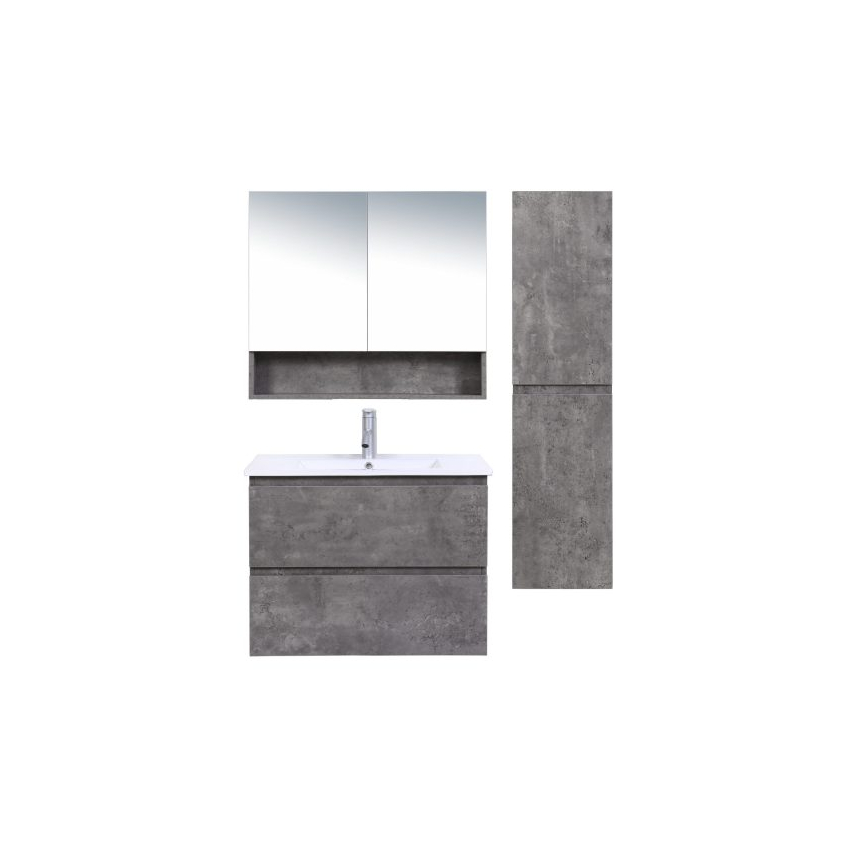 900*460*550mm Wall Hung Rock Cemento Woodgrain Vanity Two Drawer Cabinet Only