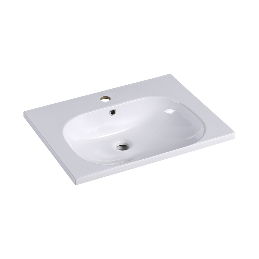 600mm Moon Basin Round Bowl Gloss White Ceramic Vanity Top