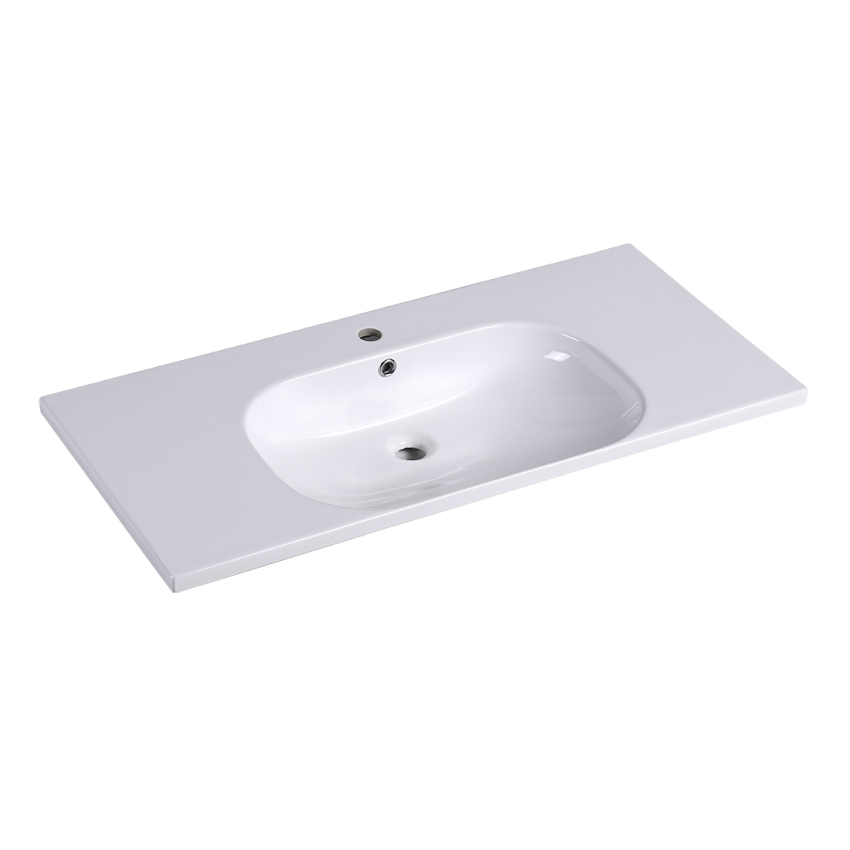 900mm Moon Basin Round Bowl Gloss White Ceramic Vanity Top