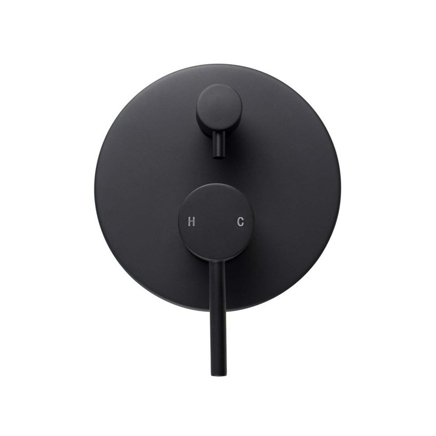 Round Matte Black Shower/Bath Mixer Diverter(color up)