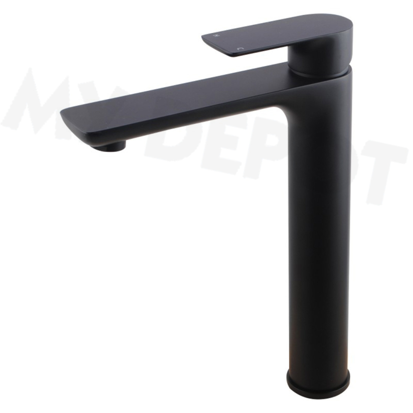 Black Bathroom Tall Basin Sink Mixer Tap