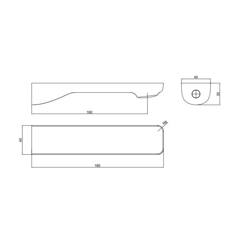 IVANO Series Black Bathtub/Basin Wall Spout