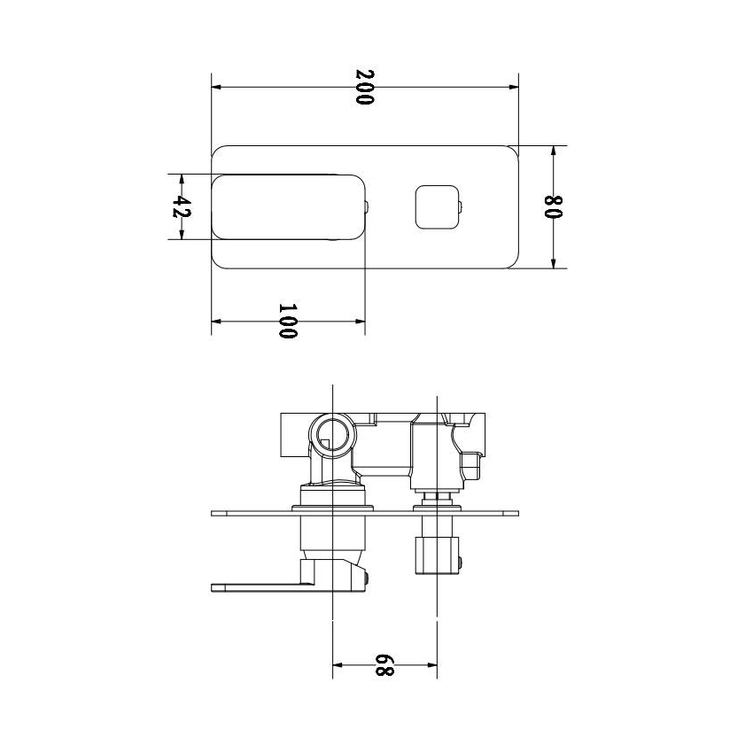 IVANO Series Solid Brass Black Bath/Shower Wall Mixer with Diverter Wall Mounted
