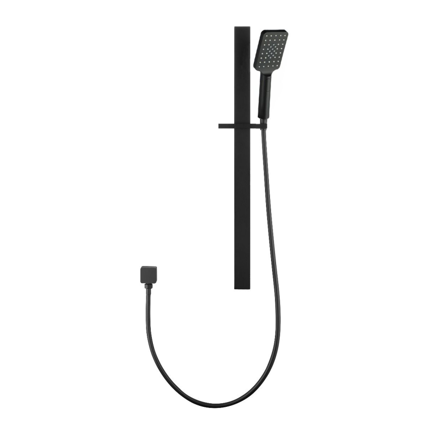 Square Black Sliding Shower Rail(ABS Handheld Shower)