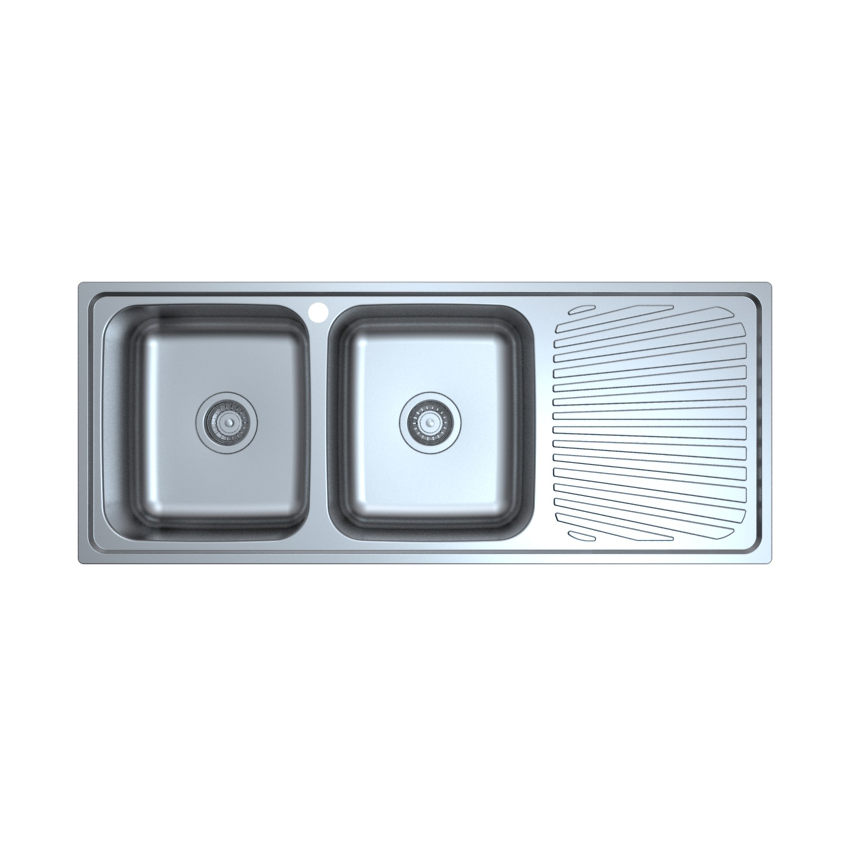 Otus Double Bowl & Drainer Sink 1180 x 480 x178mm