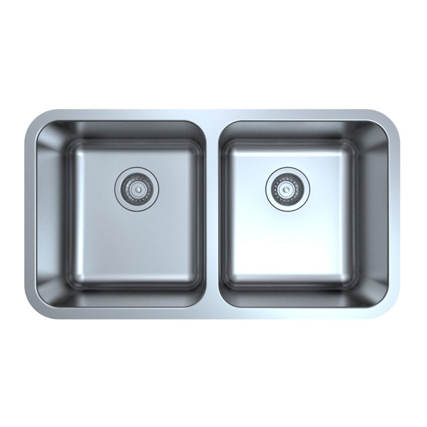 Otus Double Bowl Undermount Sink 822 x 460 x 230mm