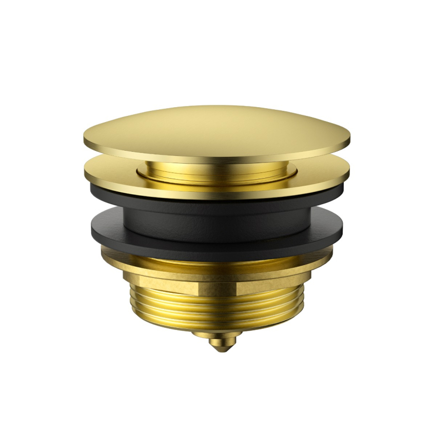 40mm Bath POP-UP Plug With Removabel Waste No Overflow Brushed Gold