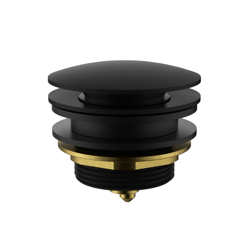 40mm Bath Pop-Up Plug With Removabel Waste No Overflow Matt Black