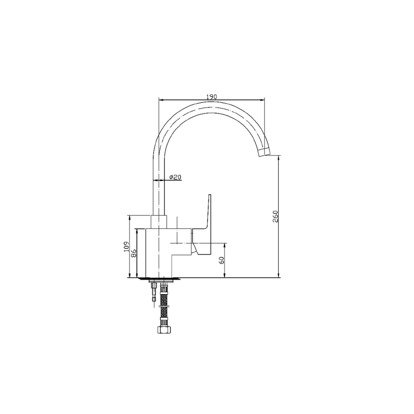 Dove Sink Mixer Chrome