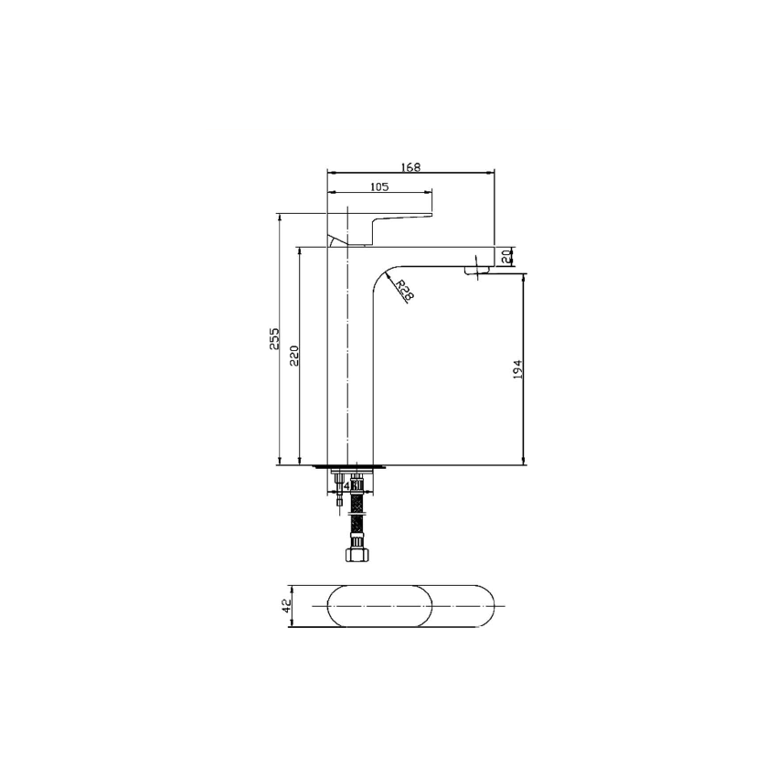 Dove High Rise Basin Mixer Chrome