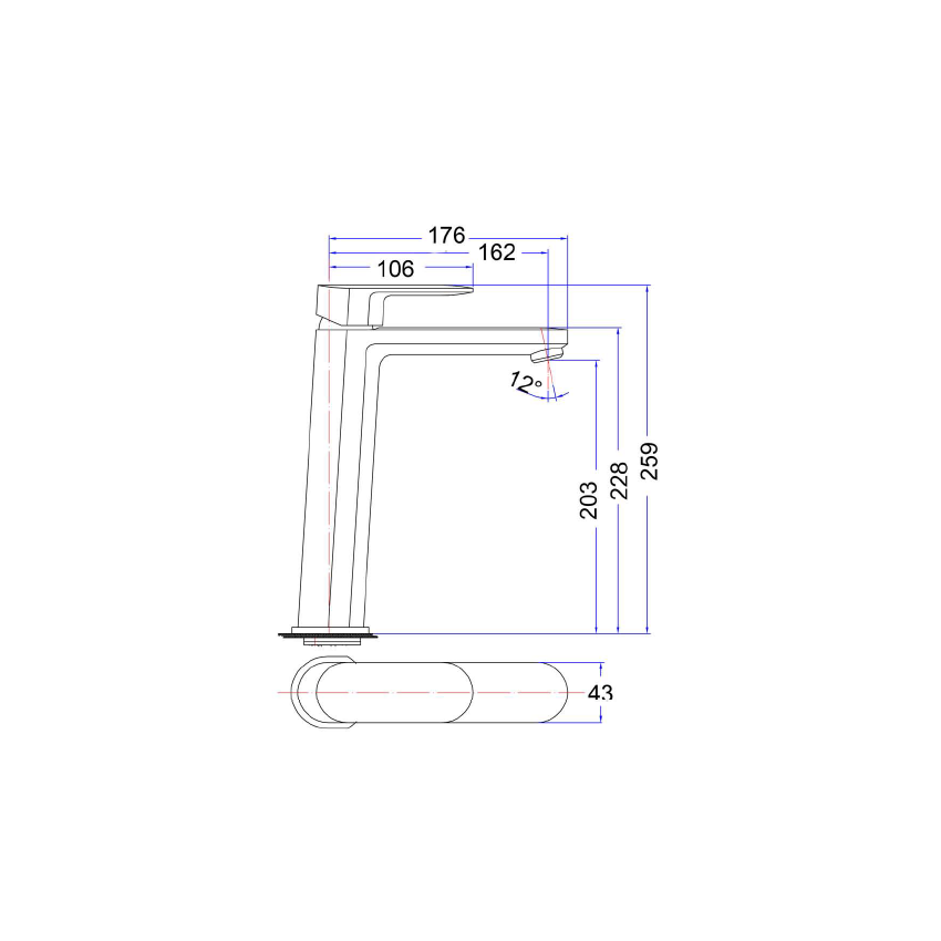 Cora High Rise Basin Mixer Chrome