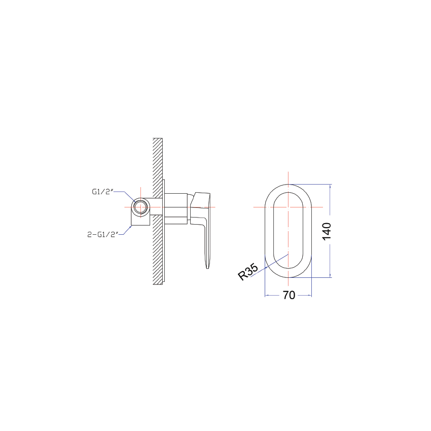 Cora Wall Mixer Matt Black