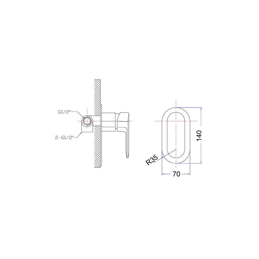 Cora Wall Mixer Chrome