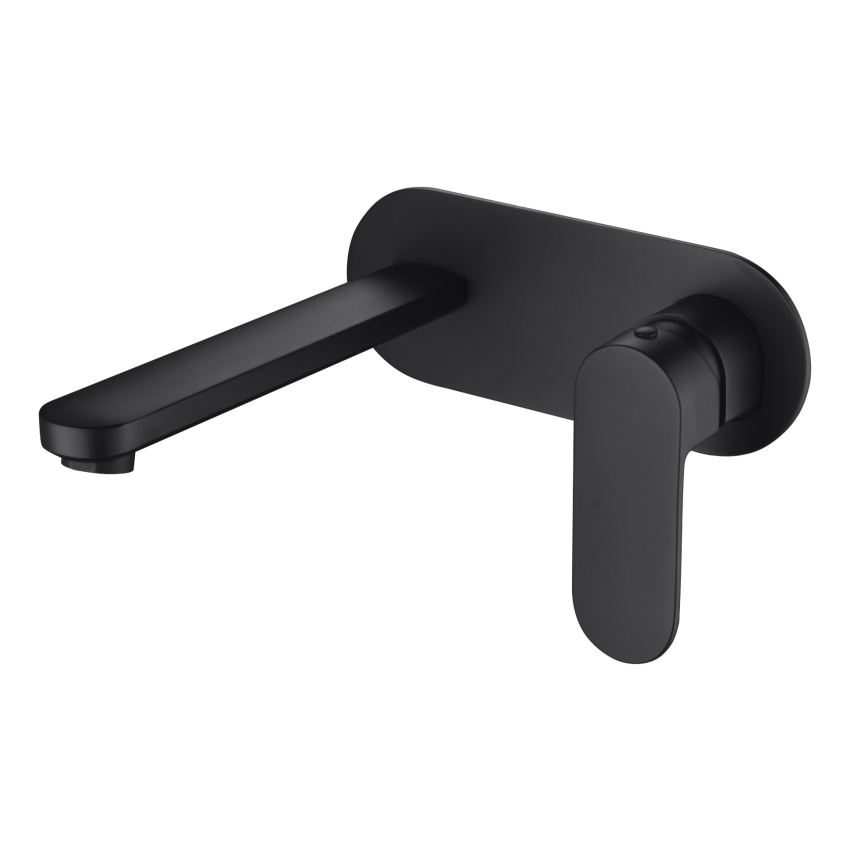 Cora Wall Basin Mixer Matt Black