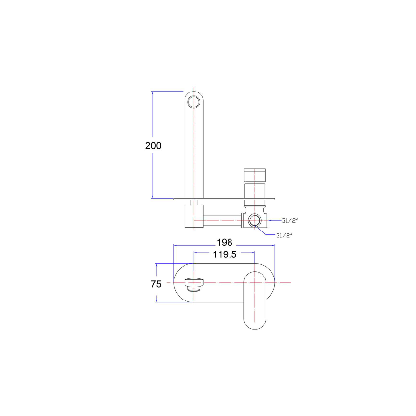 Cora Wall Basin Mixer Chrome