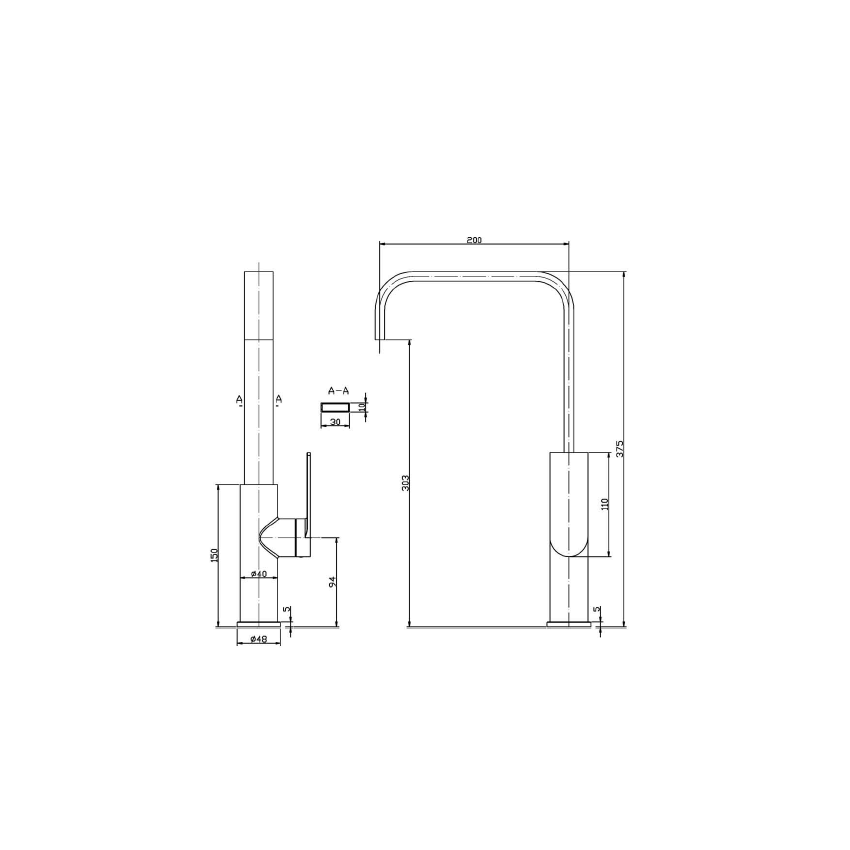 Ruki Sink Mixer Brushed Nickel