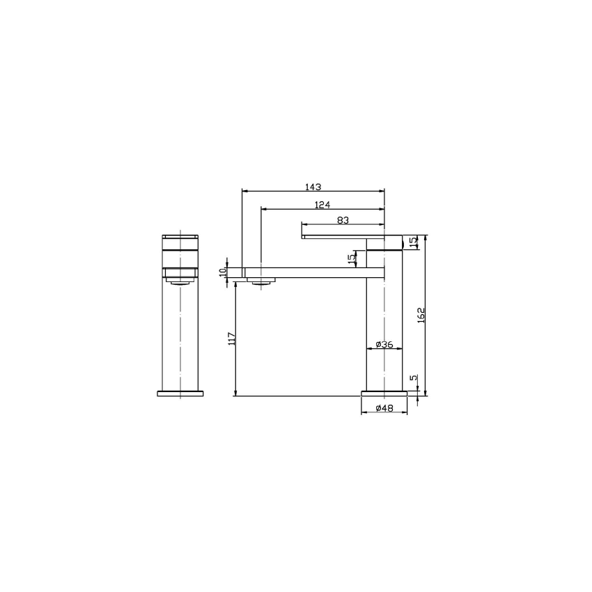 Ruki Basin Mixer Matte Black