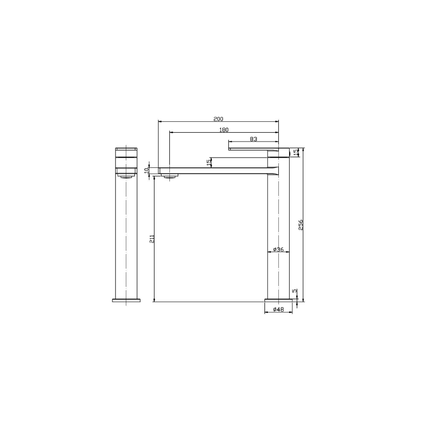 Ruki High Rise Basin Mixer Chrome