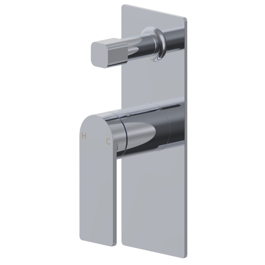 Ruki Wall Mixer with Diverter Chrome