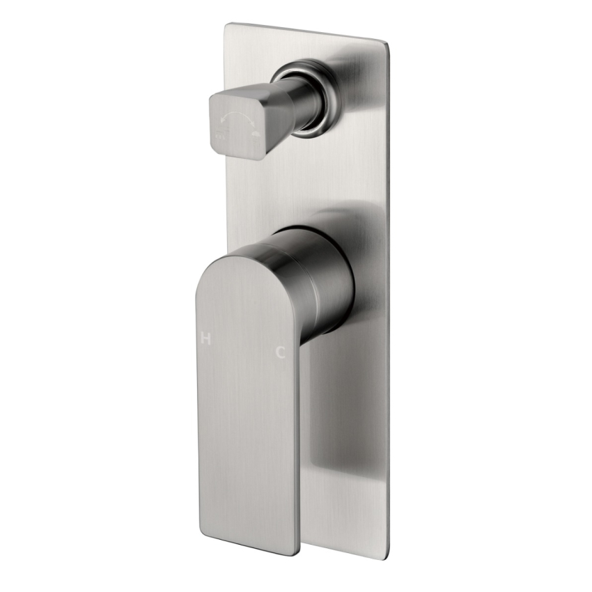 Ruki Wall Mixer with Diverter Brushed Nickel