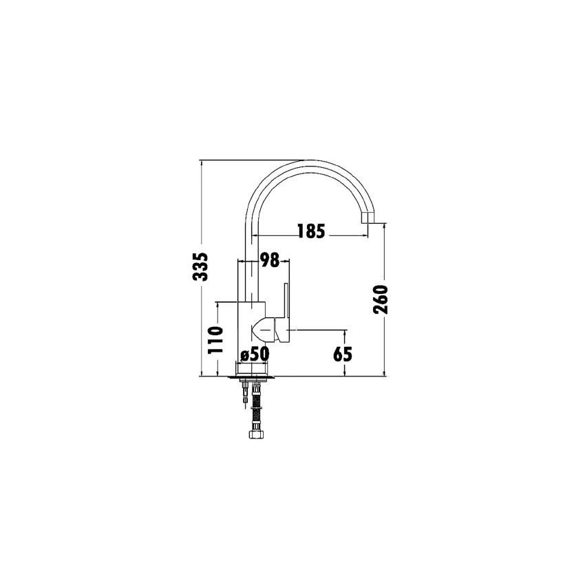 Otus Pin Handle Sink Mixer Chrome