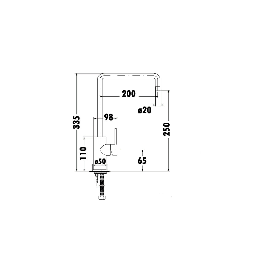 Otus Pin Handle Sink Mixer Chrome