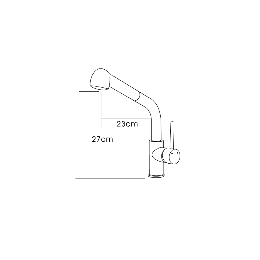 Otus Pin Handle Pull-Out Sink Mixer Chrome