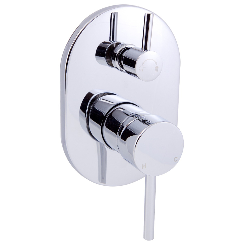 Otus Wall Mixer With Diverter Chrome